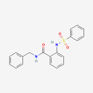 molecular formula C20H18N2O3S B3650738 N-benzyl-2-[(phenylsulfonyl)amino]benzamide 