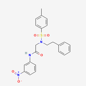 molecular formula C23H23N3O5S B3650844 N~2~-[(4-methylphenyl)sulfonyl]-N-(3-nitrophenyl)-N~2~-(2-phenylethyl)glycinamide 