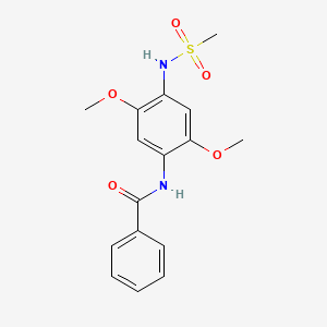 molecular formula C16H18N2O5S B3650910 N-{2,5-dimethoxy-4-[(methylsulfonyl)amino]phenyl}benzamide 