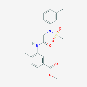 molecular formula C19H22N2O5S B3650958 methyl 4-methyl-3-{[N-(3-methylphenyl)-N-(methylsulfonyl)glycyl]amino}benzoate 