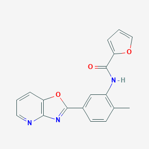 molecular formula C18H13N3O3 B365106 N-(2-methyl-5-[1,3]oxazolo[4,5-b]pyridin-2-ylphenyl)-2-furamide 