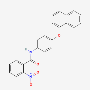 molecular formula C23H16N2O4 B3651130 N-[4-(1-naphthyloxy)phenyl]-2-nitrobenzamide 
