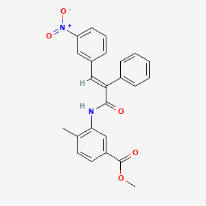 molecular formula C24H20N2O5 B3651132 methyl 4-methyl-3-[[(E)-3-(3-nitrophenyl)-2-phenylprop-2-enoyl]amino]benzoate 
