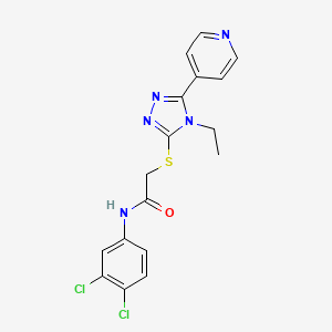 molecular formula C17H15Cl2N5OS B3651178 N-(3,4-dichlorophenyl)-2-{[4-ethyl-5-(pyridin-4-yl)-4H-1,2,4-triazol-3-yl]sulfanyl}acetamide CAS No. 432530-50-2