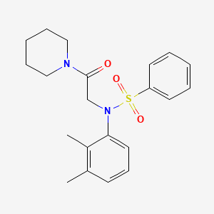 molecular formula C21H26N2O3S B3651443 N-(2,3-dimethylphenyl)-N-[2-oxo-2-(piperidin-1-yl)ethyl]benzenesulfonamide 