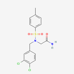 molecular formula C16H16Cl2N2O3S B3651446 N~2~-(3,4-dichlorobenzyl)-N~2~-[(4-methylphenyl)sulfonyl]glycinamide 