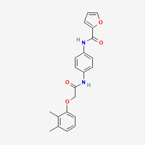 molecular formula C21H20N2O4 B3651474 N-(4-{[(2,3-dimethylphenoxy)acetyl]amino}phenyl)furan-2-carboxamide 