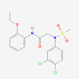 molecular formula C17H18Cl2N2O4S B3651527 N~2~-(3,4-dichlorophenyl)-N~1~-(2-ethoxyphenyl)-N~2~-(methylsulfonyl)glycinamide 