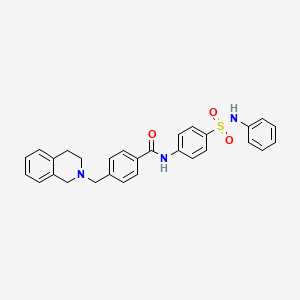 molecular formula C29H27N3O3S B3651554 N-[4-(PHENYLSULFAMOYL)PHENYL]-4-[(1,2,3,4-TETRAHYDROISOQUINOLIN-2-YL)METHYL]BENZAMIDE 