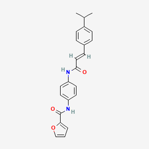molecular formula C23H22N2O3 B3651671 N-[4-({(2E)-3-[4-(propan-2-yl)phenyl]prop-2-enoyl}amino)phenyl]furan-2-carboxamide 