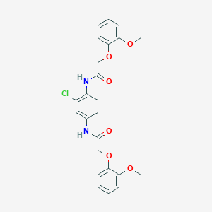 molecular formula C24H23ClN2O6 B3651762 N,N'-(2-chloro-1,4-phenylene)bis[2-(2-methoxyphenoxy)acetamide] 