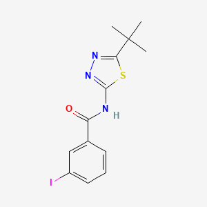 molecular formula C13H14IN3OS B3651780 N-(5-tert-butyl-1,3,4-thiadiazol-2-yl)-3-iodobenzamide 