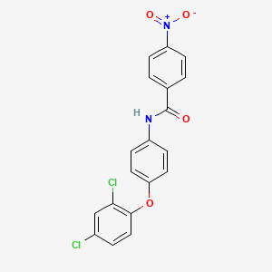 molecular formula C19H12Cl2N2O4 B3651817 N-[4-(2,4-dichlorophenoxy)phenyl]-4-nitrobenzamide 