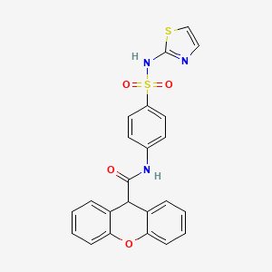 molecular formula C23H17N3O4S2 B3651850 N-{4-[(1,3-THIAZOL-2-YL)SULFAMOYL]PHENYL}-9H-XANTHENE-9-CARBOXAMIDE 
