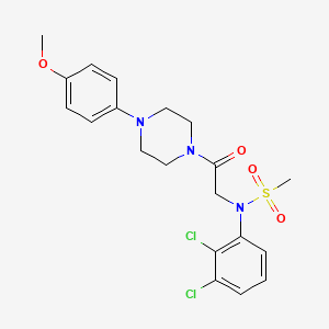 molecular formula C20H23Cl2N3O4S B3651907 N-(2,3-dichlorophenyl)-N-{2-[4-(4-methoxyphenyl)-1-piperazinyl]-2-oxoethyl}methanesulfonamide 