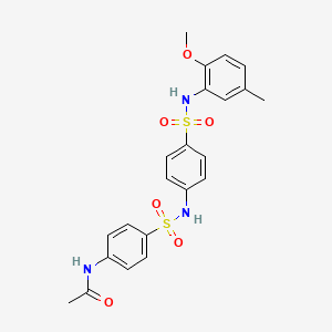 molecular formula C22H23N3O6S2 B3651931 N-[4-({4-[(2-methoxy-5-methylphenyl)sulfamoyl]phenyl}sulfamoyl)phenyl]acetamide 