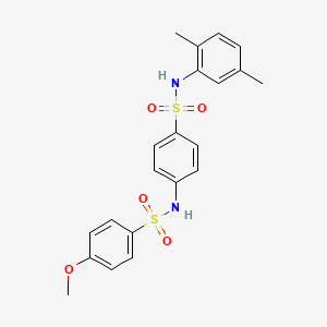 molecular formula C21H22N2O5S2 B3652042 N-(4-{[(2,5-dimethylphenyl)amino]sulfonyl}phenyl)-4-methoxybenzenesulfonamide 