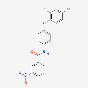 molecular formula C19H12Cl2N2O4 B3652101 N-[4-(2,4-dichlorophenoxy)phenyl]-3-nitrobenzamide 