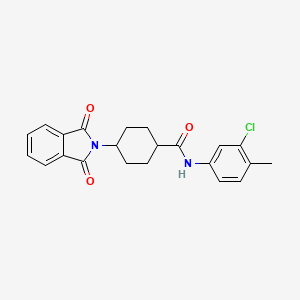 molecular formula C22H21ClN2O3 B3652111 N-(3-chloro-4-methylphenyl)-4-(1,3-dioxo-1,3-dihydro-2H-isoindol-2-yl)cyclohexanecarboxamide 