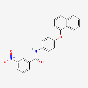 molecular formula C23H16N2O4 B3652118 N-[4-(1-naphthyloxy)phenyl]-3-nitrobenzamide 