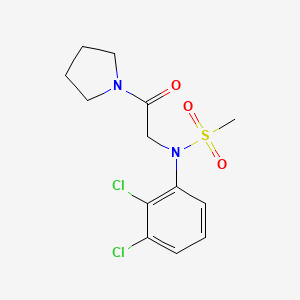 molecular formula C13H16Cl2N2O3S B3652195 N-(2,3-dichlorophenyl)-N-[2-oxo-2-(1-pyrrolidinyl)ethyl]methanesulfonamide 