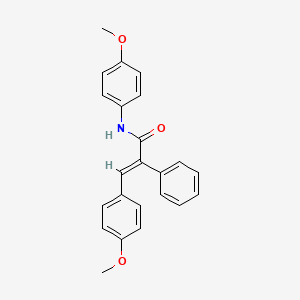 molecular formula C23H21NO3 B3652218 N,3-bis(4-methoxyphenyl)-2-phenylacrylamide 