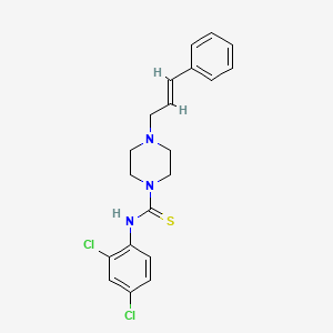 molecular formula C20H21Cl2N3S B3652485 N-(2,4-dichlorophenyl)-4-[(2E)-3-phenylprop-2-en-1-yl]piperazine-1-carbothioamide 