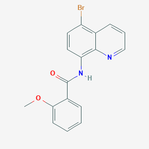 molecular formula C17H13BrN2O2 B3652587 N-(5-bromoquinolin-8-yl)-2-methoxybenzamide 