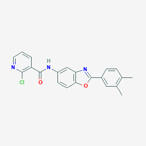 molecular formula C21H16ClN3O2 B365262 2-chloro-N-[2-(3,4-dimethylphenyl)-1,3-benzoxazol-5-yl]pyridine-3-carboxamide CAS No. 530148-19-7