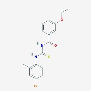 molecular formula C17H17BrN2O2S B3652683 N-[(4-bromo-2-methylphenyl)carbamothioyl]-3-ethoxybenzamide 