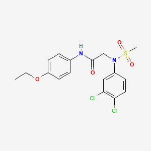 molecular formula C17H18Cl2N2O4S B3652888 N~2~-(3,4-dichlorophenyl)-N~1~-(4-ethoxyphenyl)-N~2~-(methylsulfonyl)glycinamide 