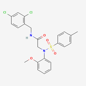molecular formula C23H22Cl2N2O4S B3653045 N-(2,4-dichlorobenzyl)-N~2~-(2-methoxyphenyl)-N~2~-[(4-methylphenyl)sulfonyl]glycinamide 
