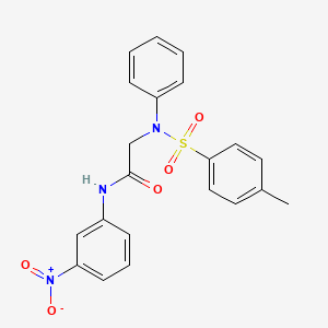 molecular formula C21H19N3O5S B3653145 N~2~-[(4-methylphenyl)sulfonyl]-N~1~-(3-nitrophenyl)-N~2~-phenylglycinamide 