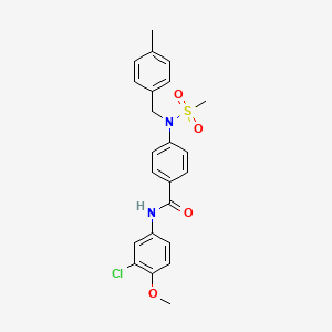molecular formula C23H23ClN2O4S B3653168 N-(3-chloro-4-methoxyphenyl)-4-[(4-methylbenzyl)(methylsulfonyl)amino]benzamide 
