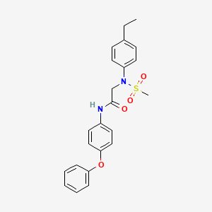 molecular formula C23H24N2O4S B3653227 N~2~-(4-ethylphenyl)-N~2~-(methylsulfonyl)-N~1~-(4-phenoxyphenyl)glycinamide 