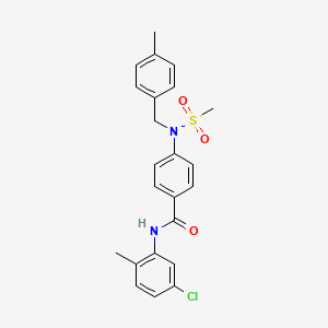 molecular formula C23H23ClN2O3S B3653235 N-(5-chloro-2-methylphenyl)-4-[(4-methylbenzyl)(methylsulfonyl)amino]benzamide 