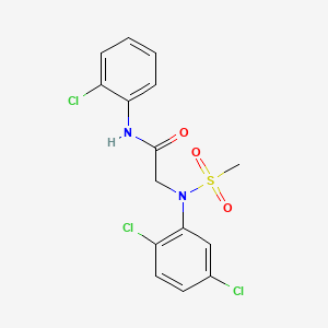 molecular formula C15H13Cl3N2O3S B3653253 N-(2-chlorophenyl)-N~2~-(2,5-dichlorophenyl)-N~2~-(methylsulfonyl)glycinamide 