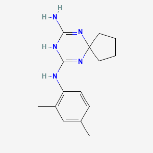 molecular formula C15H21N5 B3653283 N-(2,4-dimethylphenyl)-6,8,10-triazaspiro[4.5]deca-6,9-diene-7,9-diamine 