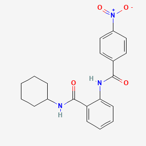 molecular formula C20H21N3O4 B3653298 N-cyclohexyl-2-[(4-nitrobenzoyl)amino]benzamide 