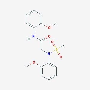molecular formula C17H20N2O5S B3653305 N~1~,N~2~-bis(2-methoxyphenyl)-N~2~-(methylsulfonyl)glycinamide 