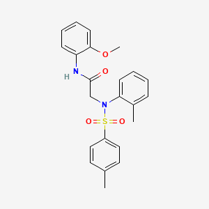 molecular formula C23H24N2O4S B3653348 N-(2-methoxyphenyl)-2-(2-methyl-N-(4-methylphenyl)sulfonylanilino)acetamide 