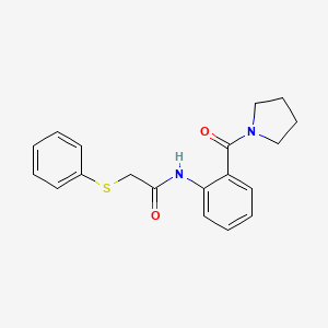 molecular formula C19H20N2O2S B3653404 2-(phenylsulfanyl)-N-[2-(pyrrolidin-1-ylcarbonyl)phenyl]acetamide 