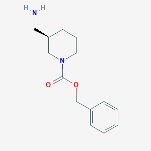 molecular formula C14H20N2O2 B036541 (R)-Benzyl 3-(aminomethyl)piperidine-1-carboxylate CAS No. 1217977-11-1