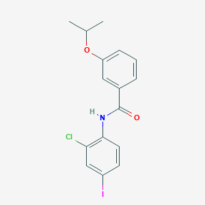 molecular formula C16H15ClINO2 B3655002 N-(2-chloro-4-iodophenyl)-3-(propan-2-yloxy)benzamide 