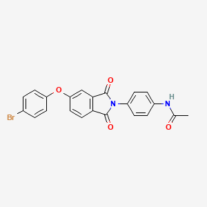 molecular formula C22H15BrN2O4 B3655069 N-{4-[5-(4-bromophenoxy)-1,3-dioxo-1,3-dihydro-2H-isoindol-2-yl]phenyl}acetamide 