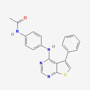 molecular formula C20H16N4OS B3655917 N-{4-[(5-phenylthieno[2,3-d]pyrimidin-4-yl)amino]phenyl}acetamide 
