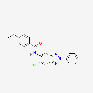 molecular formula C23H21ClN4O B3656170 N-[6-chloro-2-(4-methylphenyl)-2H-benzotriazol-5-yl]-4-(propan-2-yl)benzamide 