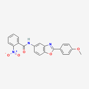 molecular formula C21H15N3O5 B3656770 N-[2-(4-methoxyphenyl)-1,3-benzoxazol-5-yl]-2-nitrobenzamide 