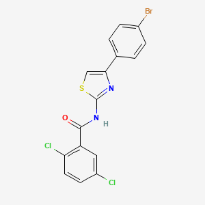 molecular formula C16H9BrCl2N2OS B3656838 N-[4-(4-bromophenyl)-1,3-thiazol-2-yl]-2,5-dichlorobenzamide 