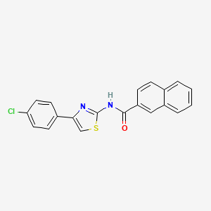 molecular formula C20H13ClN2OS B3657186 N-[4-(4-chlorophenyl)-1,3-thiazol-2-yl]naphthalene-2-carboxamide 